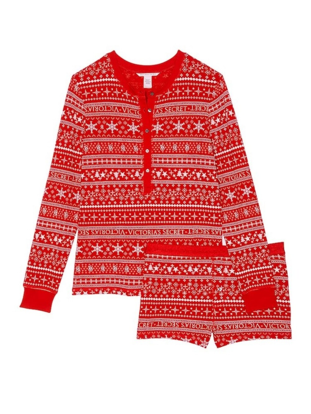 Victoria's Secret | Long Sleeve & Shorts  | Christmas Pajama Set | Red | XL